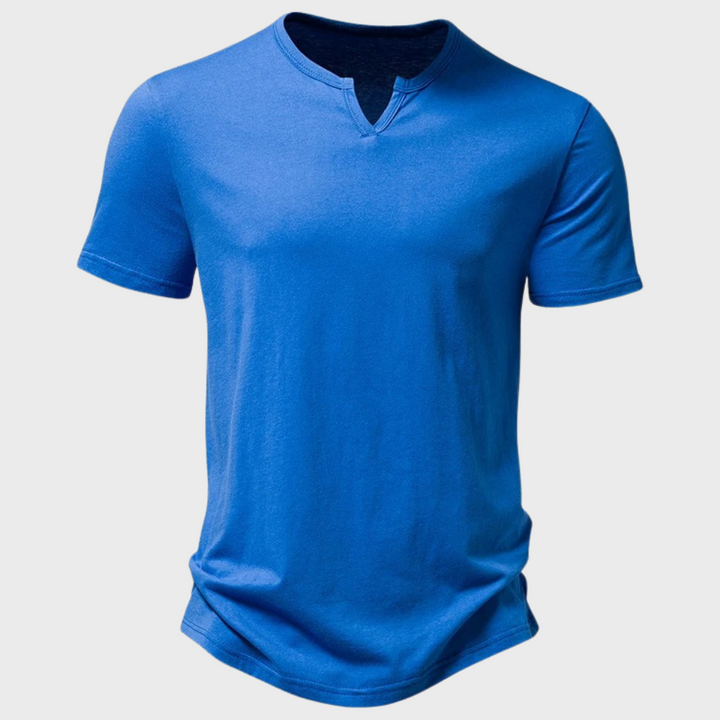 Gunnar Casual T-Shirt | Afslappet Henley Design med Knapper 2