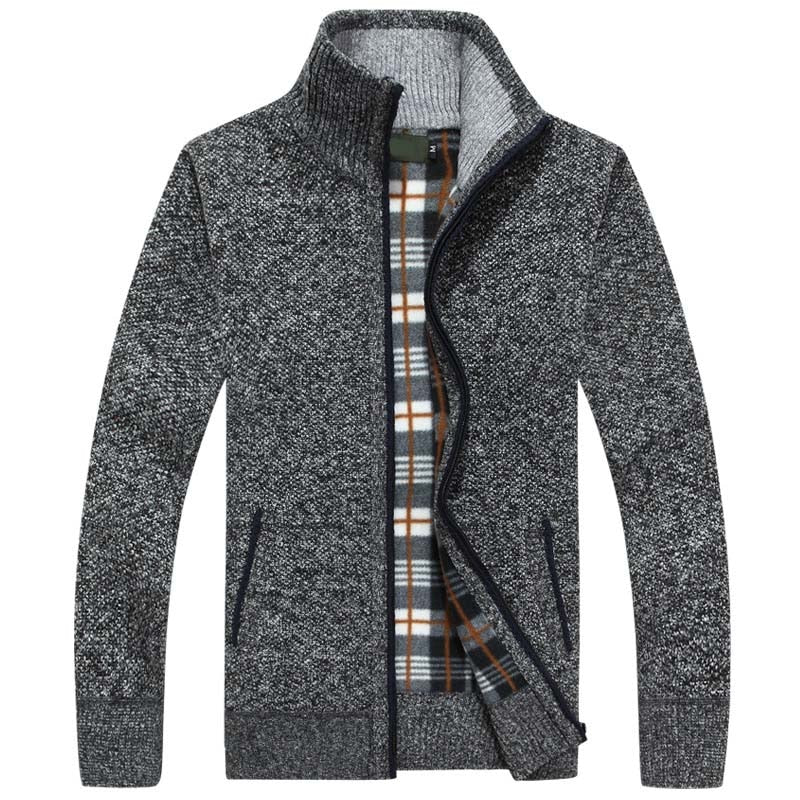 Matteo Sinclair - Kabelstrikket Lynlås Cardigan Til Herre