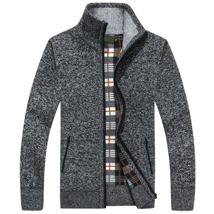 Matteo Sinclair - Kabelstrikket Lynlås Cardigan Til Herre