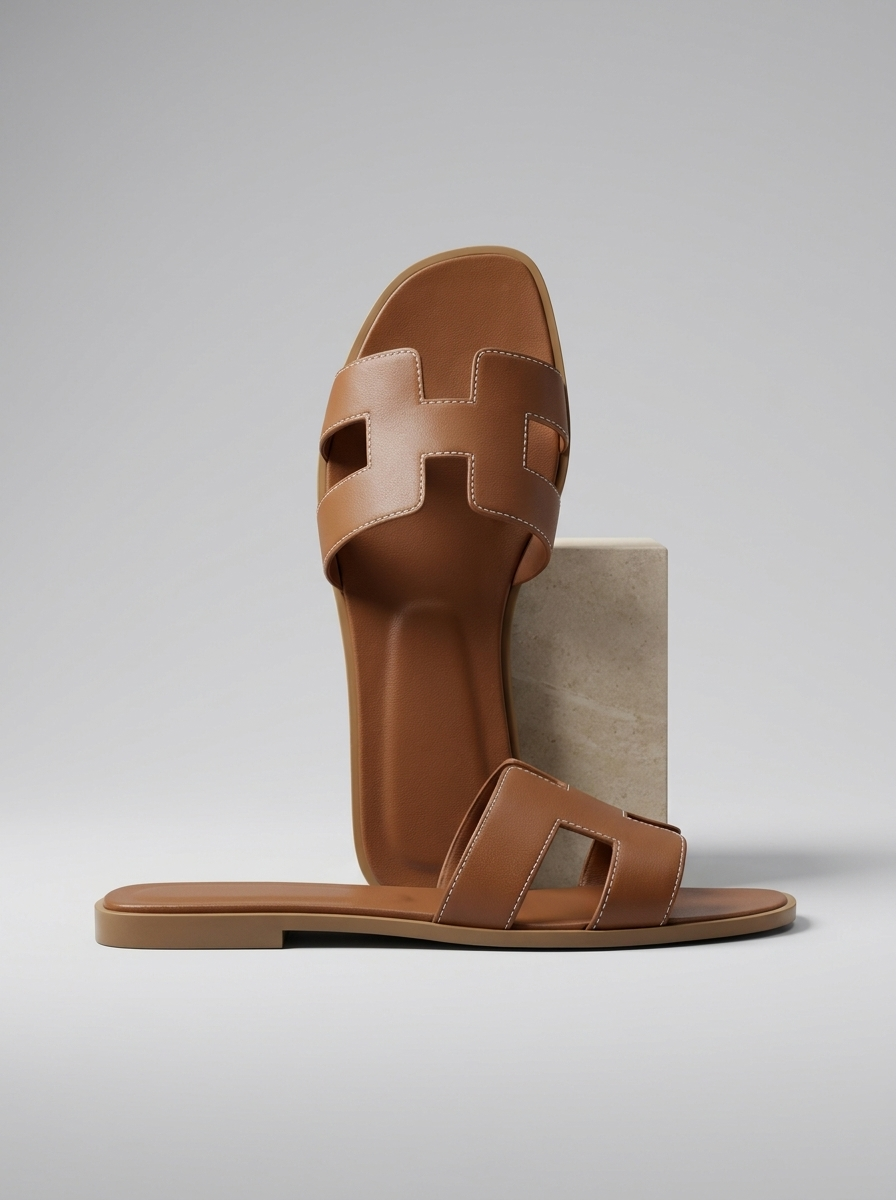 Dame Slip-On Sandaler med Komfortsål og Åben Tå
