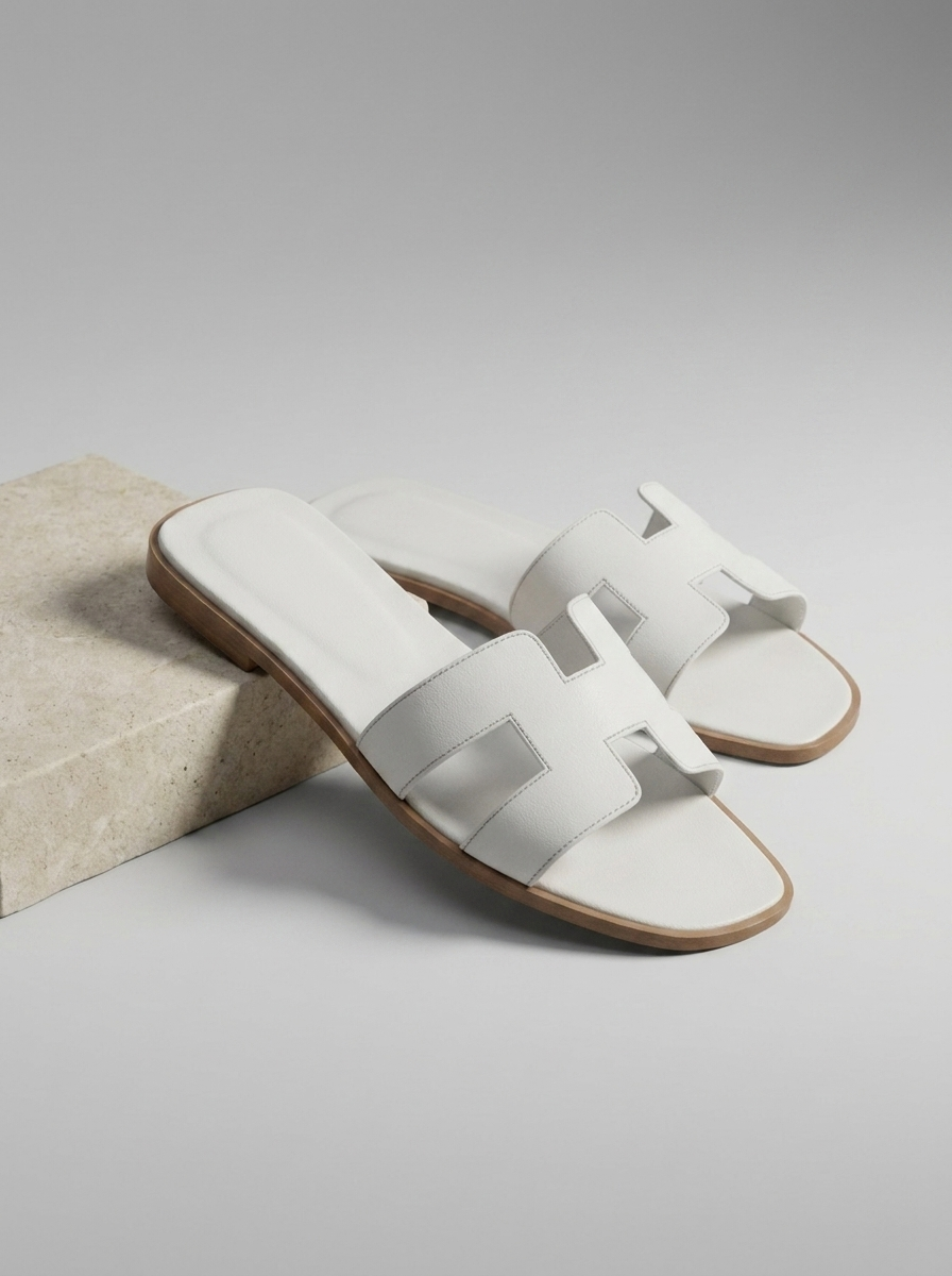 Dame Slip-On Sandaler med Komfortsål og Åben Tå