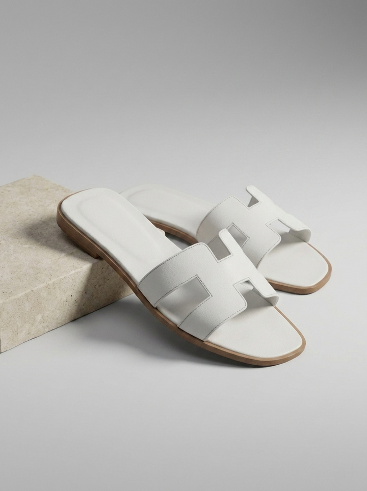Dame Slip-On Sandaler med Komfortsål og Åben Tå