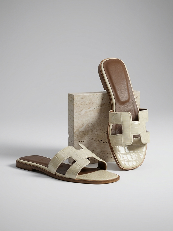 Dame Slip-On Sandaler med Komfortsål og Åben Tå