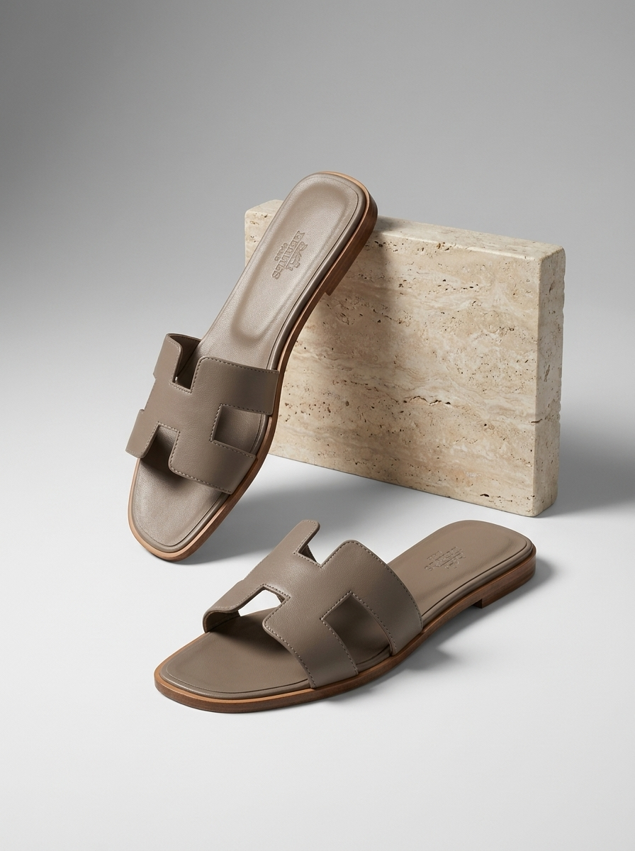 Dame Slip-On Sandaler med Komfortsål og Åben Tå