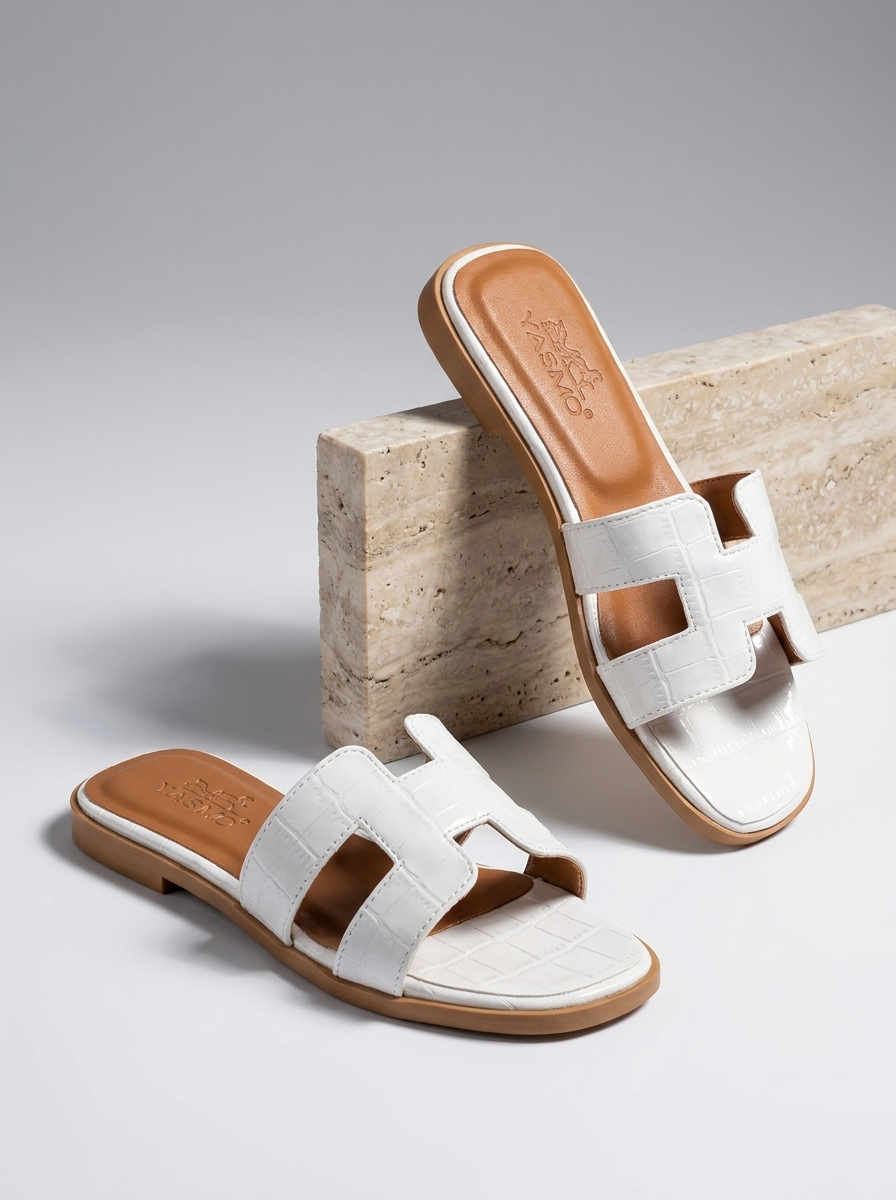 Dame Slip-On Sandaler med Komfortsål og Åben Tå