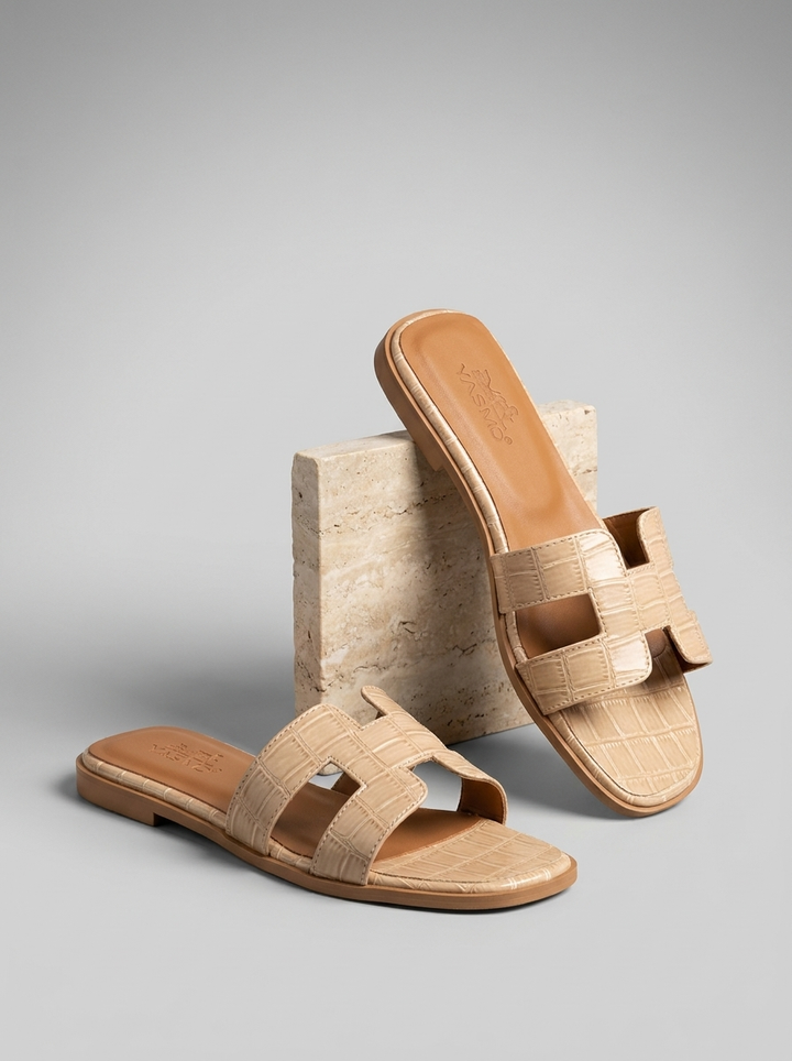 Dame Slip-On Sandaler med Komfortsål og Åben Tå