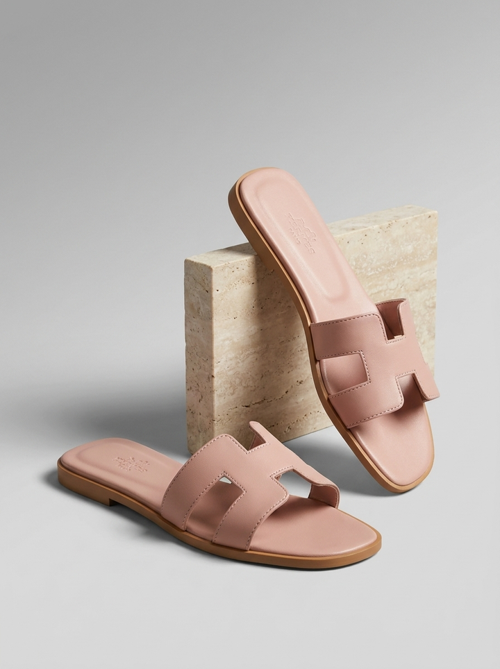 Dame Slip-On Sandaler med Komfortsål og Åben Tå
