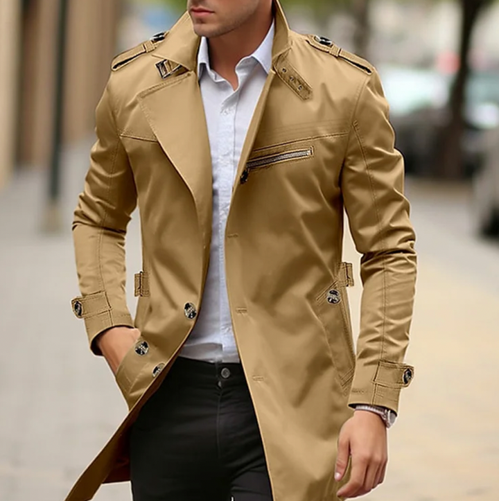 Klassisk Trenchcoat Til Herre – Let Vinterjakke