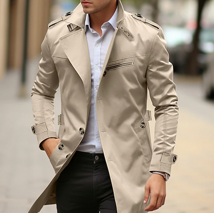 Klassisk Trenchcoat Til Herre – Let Vinterjakke