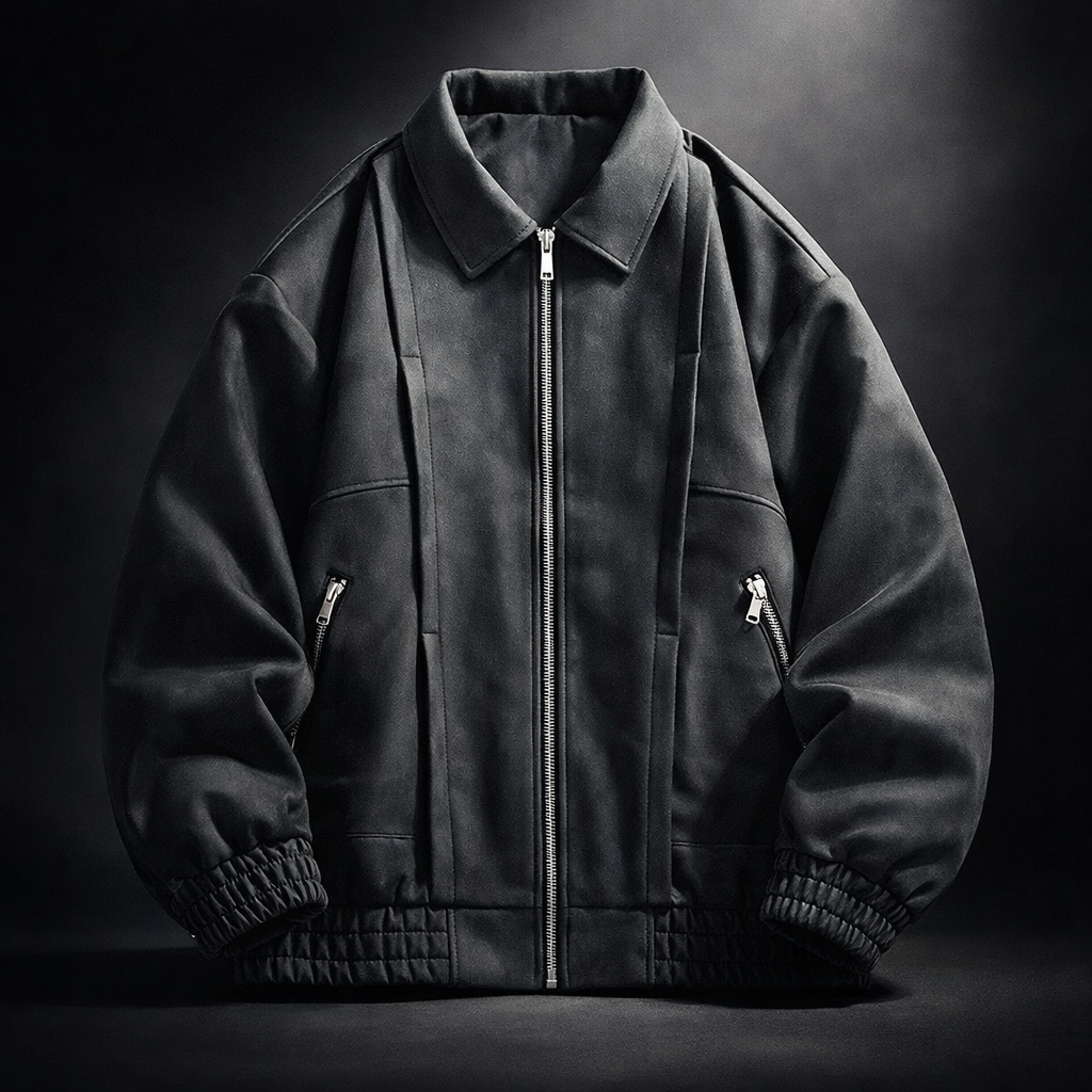 Herre Oversize Ruskind Bomberjakke - Vintermode