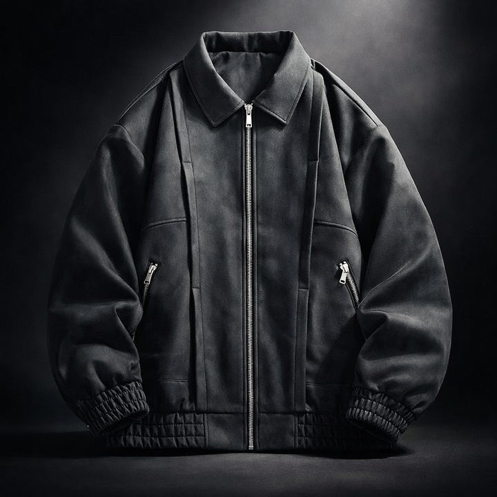 Herre Oversize Ruskind Bomberjakke - Vintermode