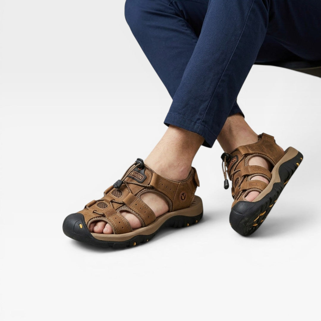Mænd Casual Walkingsandaler med Elastisk Snøresystem