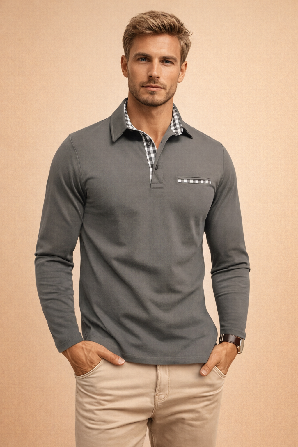 Luca Moreau | Long Sleeve Polo skjorte til herre