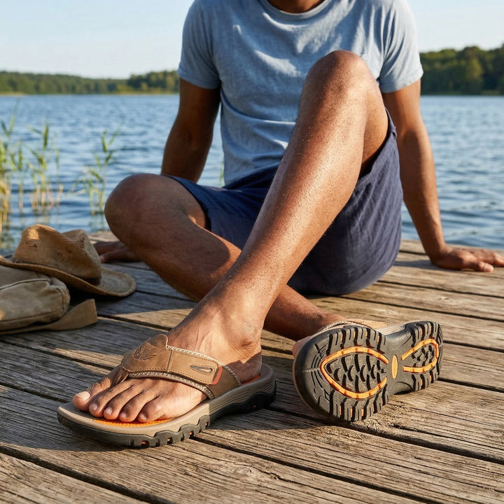 Mænd Slip-on Sommersandaler med Mønstret Fodseng