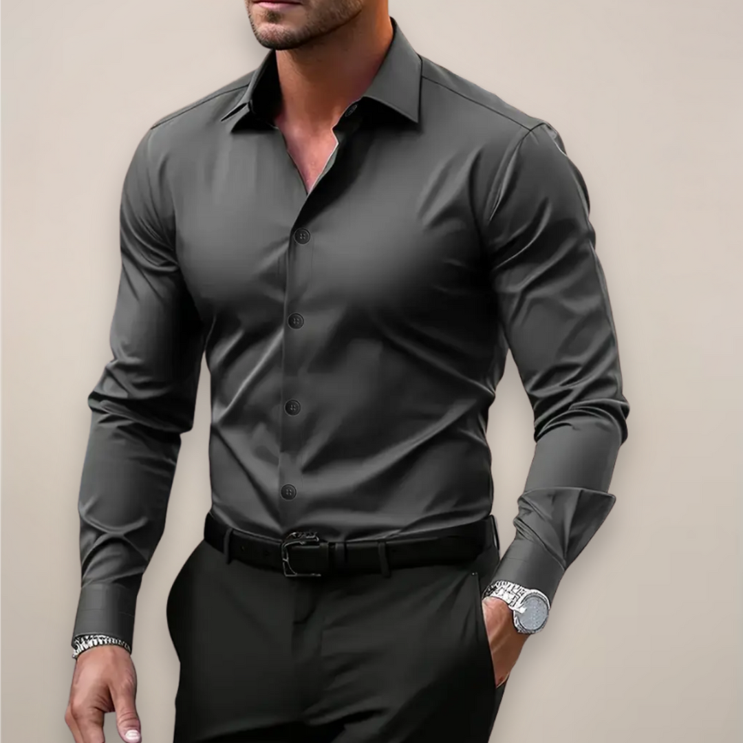 Valen Herre Skjorte | Slim Fit, Let og Åndbart Stof 0
