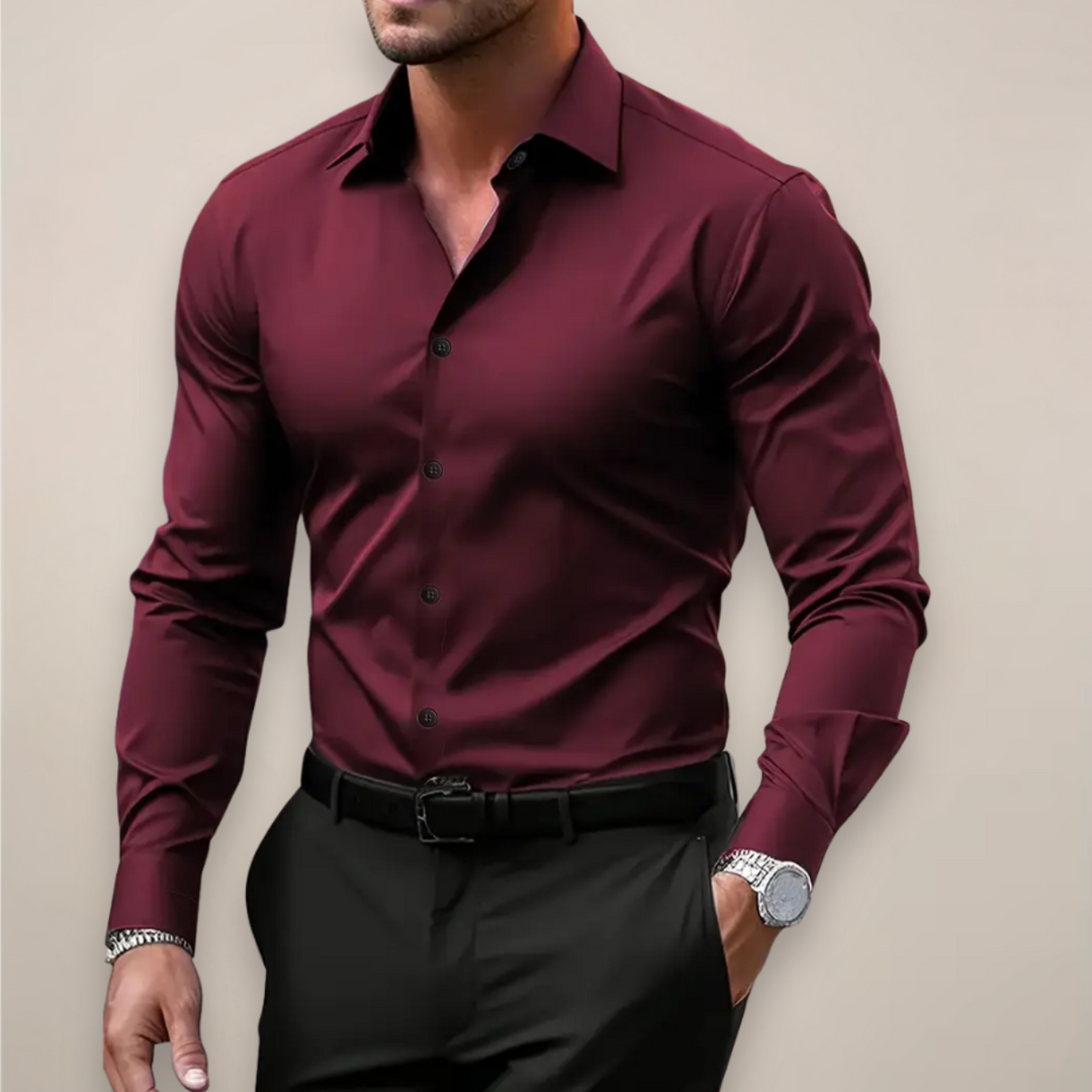Valen Herre Skjorte | Slim Fit, Let og Åndbart Stof 1