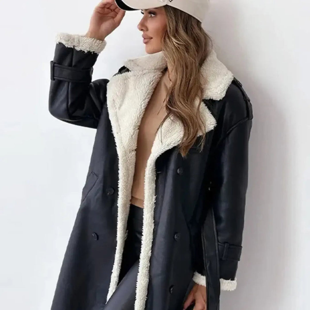 Vivienne Moreau - Luksus Shearling Vinter Frakke Til Dame