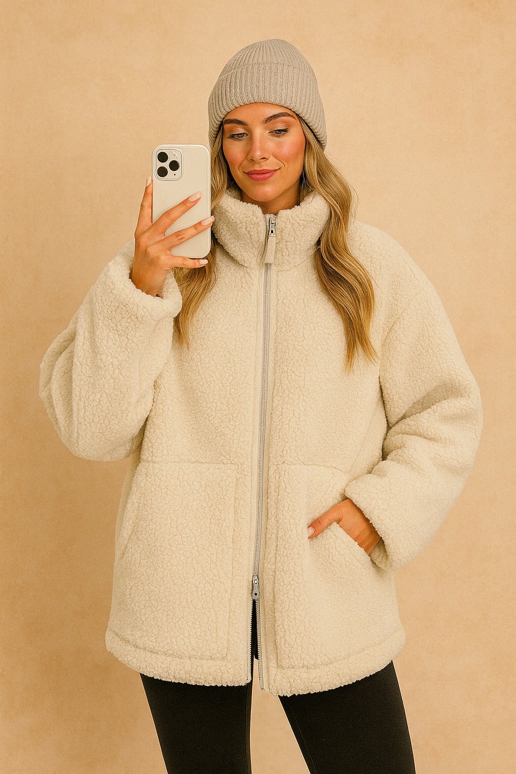 Amélie Dubois - Luksus Teddy Fleece Jakke Til Dame