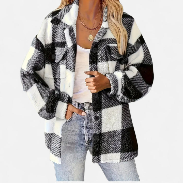 Sophie Laurent - Plys Ternet Sherpa Jakke Til Dame
