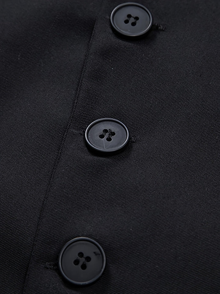 Mænd Elegante Habitveste med Revers og Sidelommer