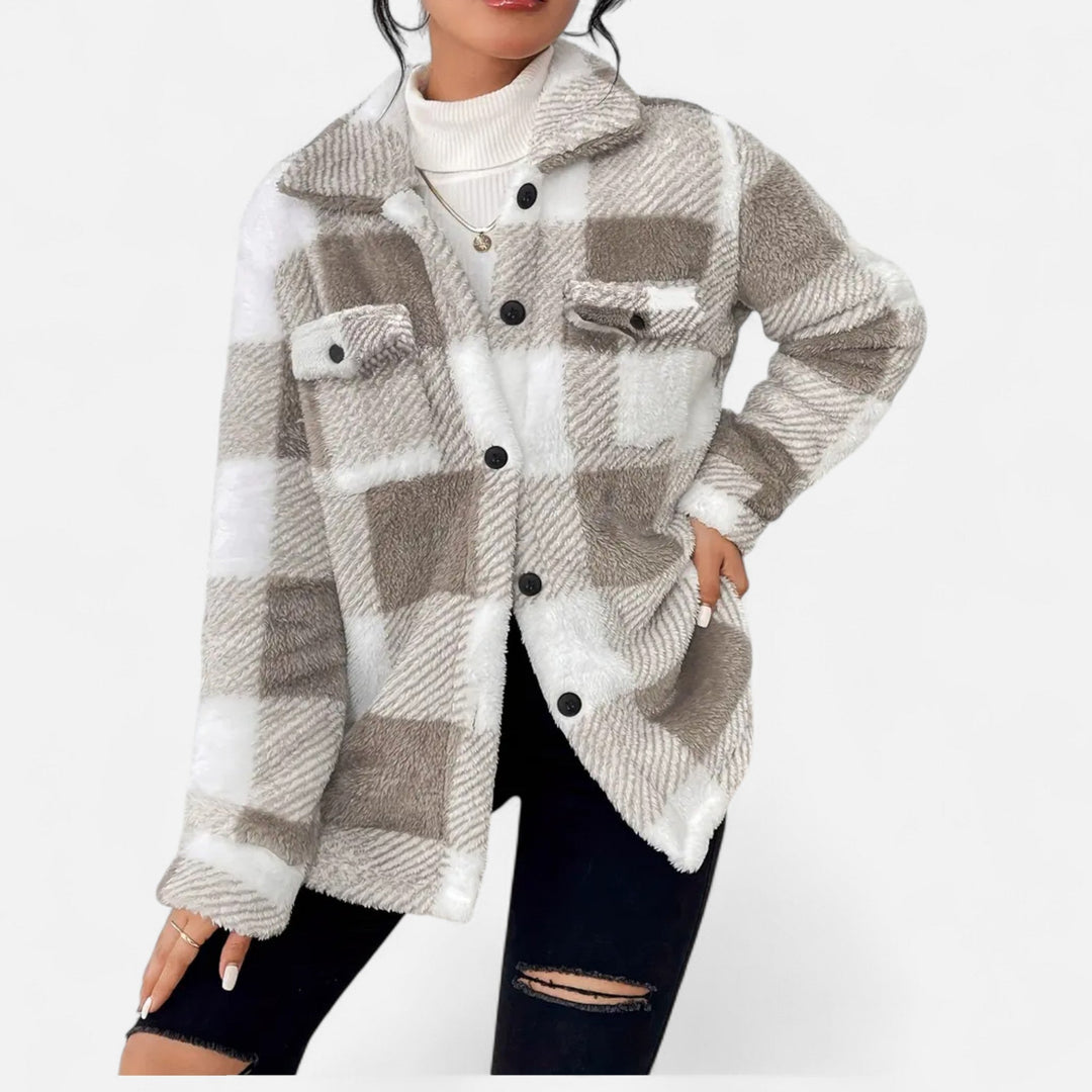 Sophie Laurent - Plys Ternet Sherpa Jakke Til Dame