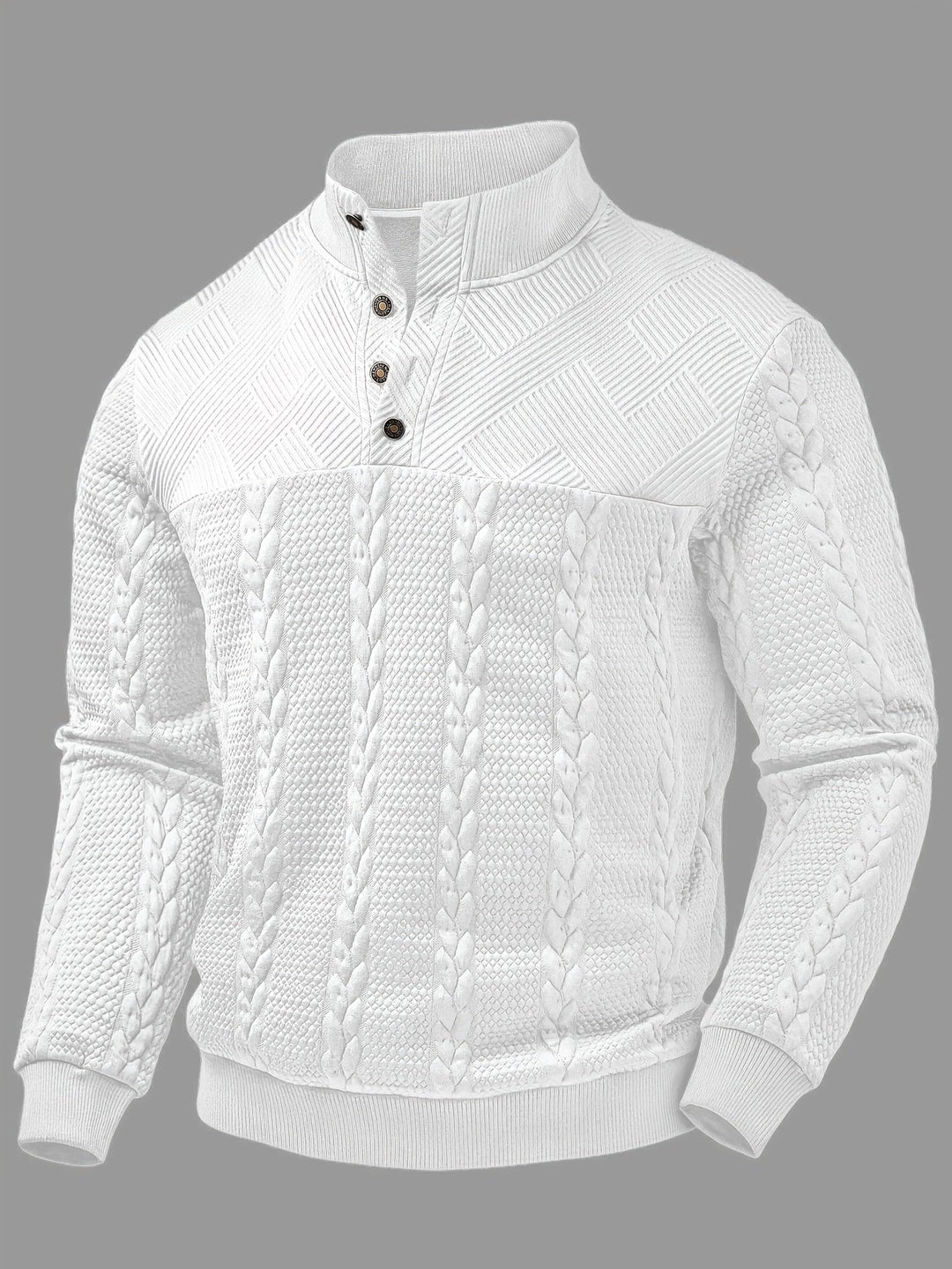 Mænd Casual Pullover med Opstående Krave
