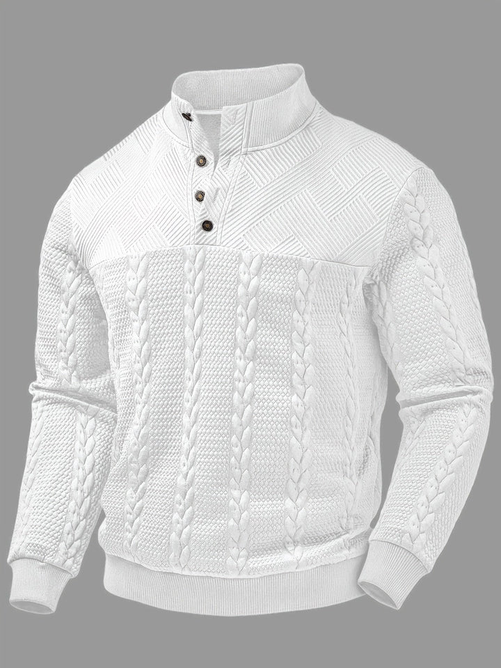 Mænd Casual Pullover med Opstående Krave