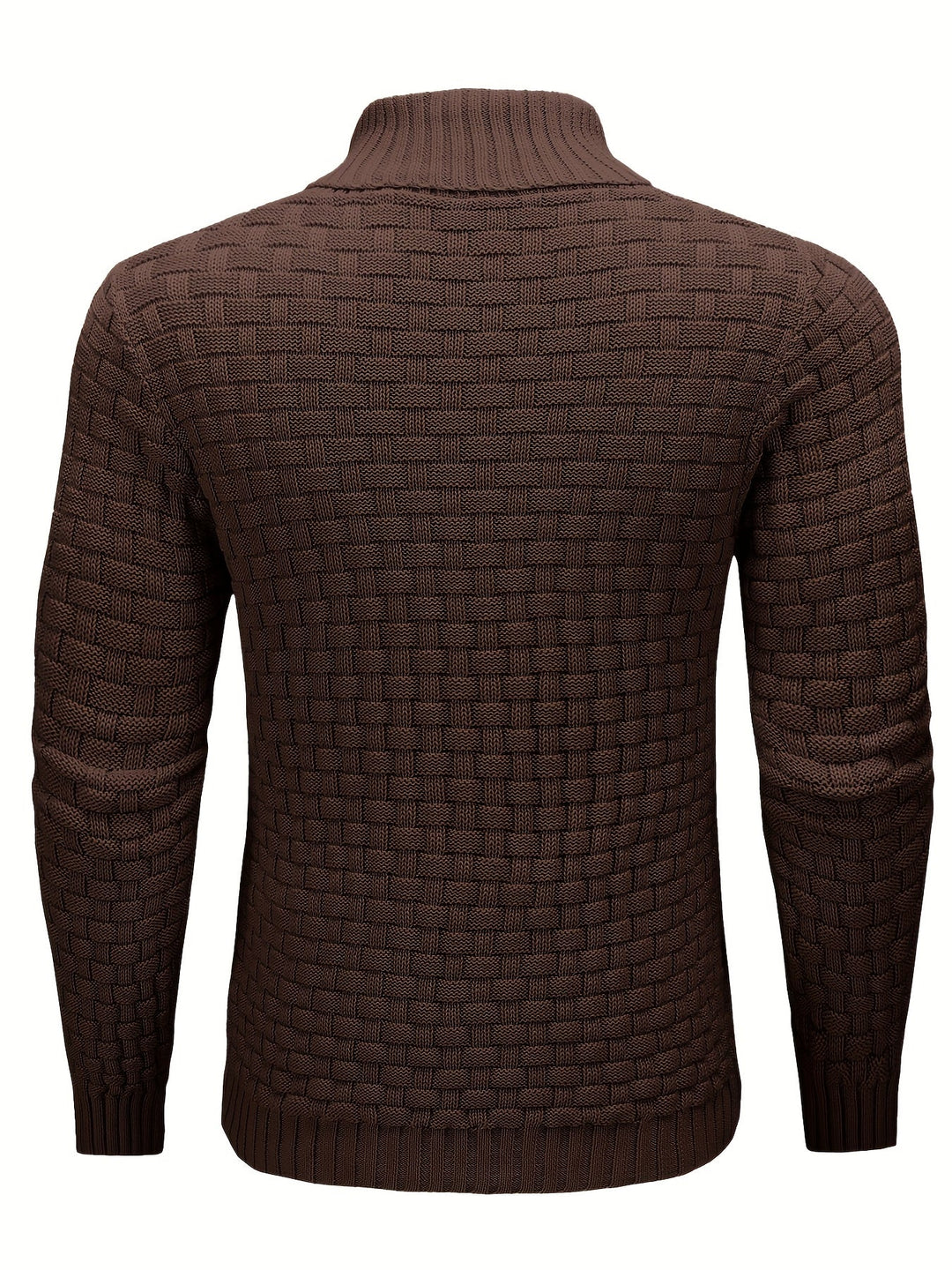 Herre Elegante Langærmet Sweater med Kravedetalje