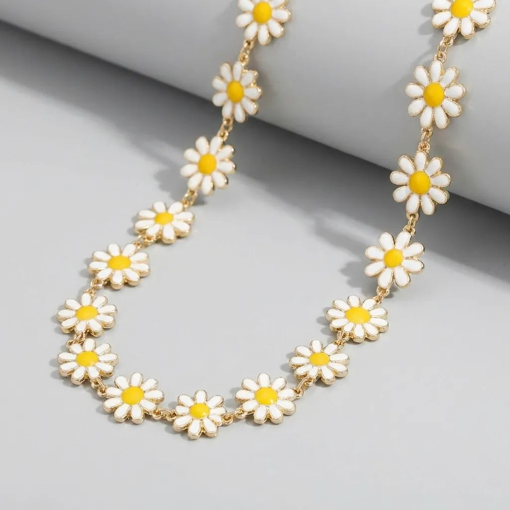 Fiona Hvide Blomster-ankelkæde