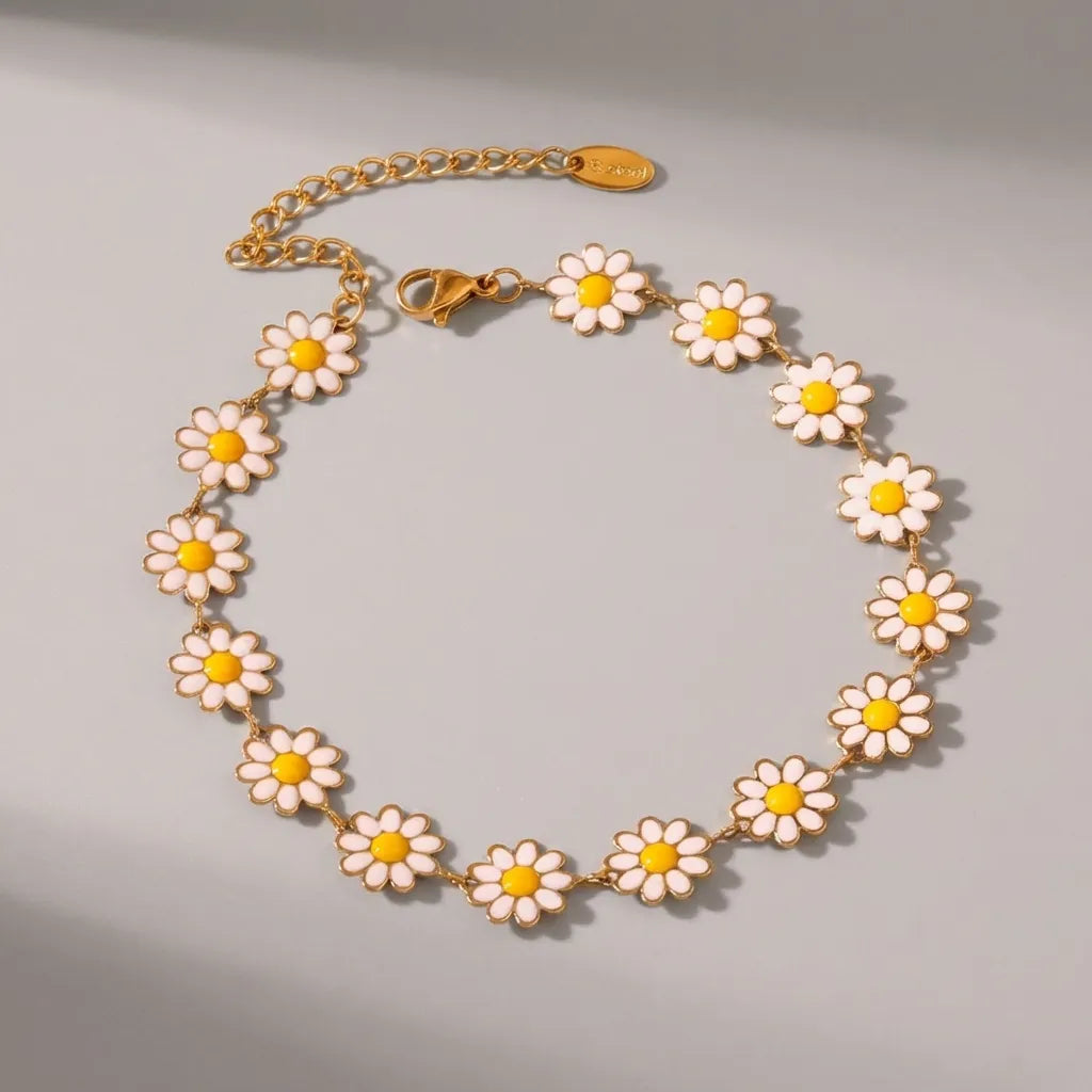 Fiona Hvide Blomster-ankelkæde