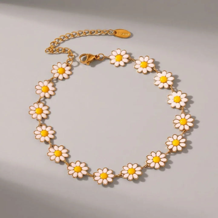 Fiona Hvide Blomster-ankelkæde
