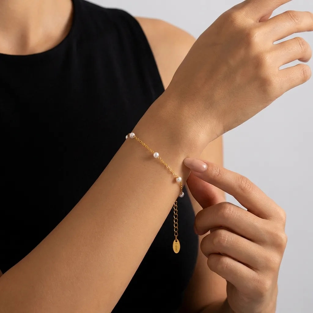 Elise Fin Perle-armbånd