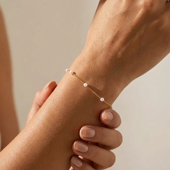Elise Fin Perle-armbånd
