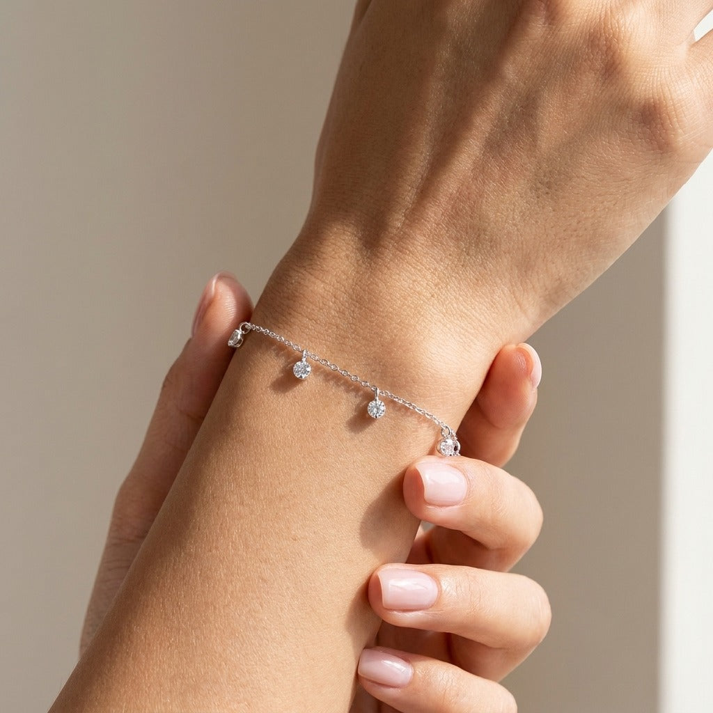 Elise Funklende Dug-armbånd