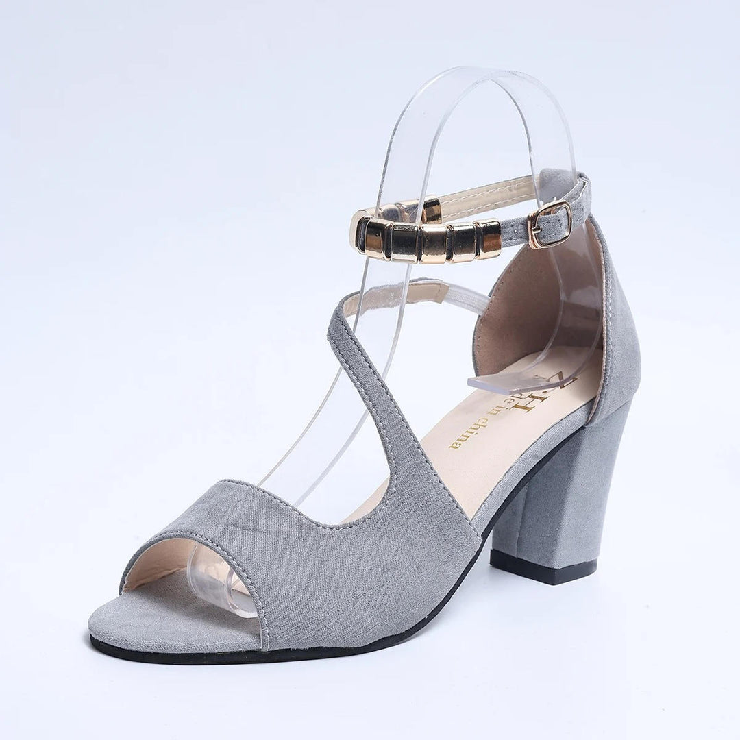 Dame Sandaler Ankelrem Blokhæl Elegant