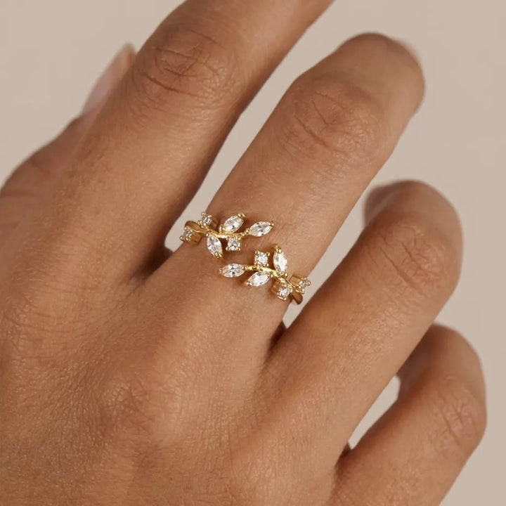 Flora Krystal Blad-ring