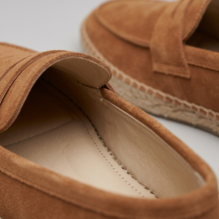 Klassiske Penny Espadrille Loafers med Flettet Sål - til Mænd