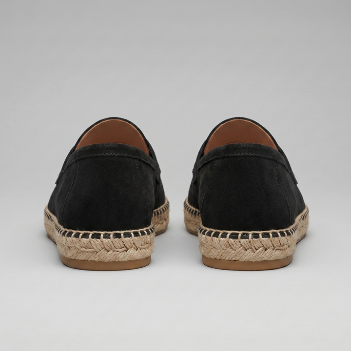 Klassiske Penny Espadrille Loafers med Flettet Sål - til Mænd