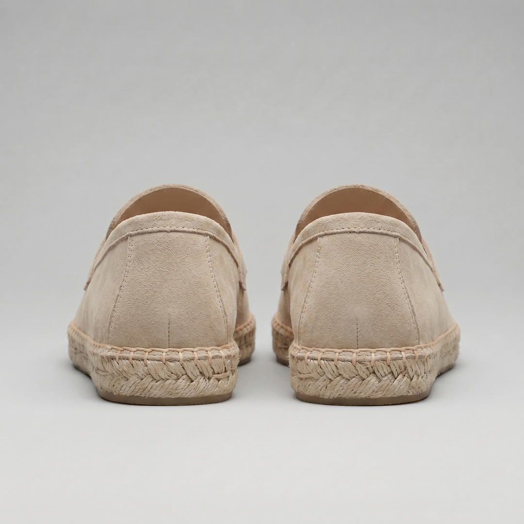 Klassiske Penny Espadrille Loafers med Flettet Sål - til Mænd