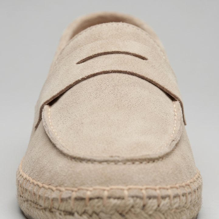 Klassiske Penny Espadrille Loafers med Flettet Sål - til Mænd