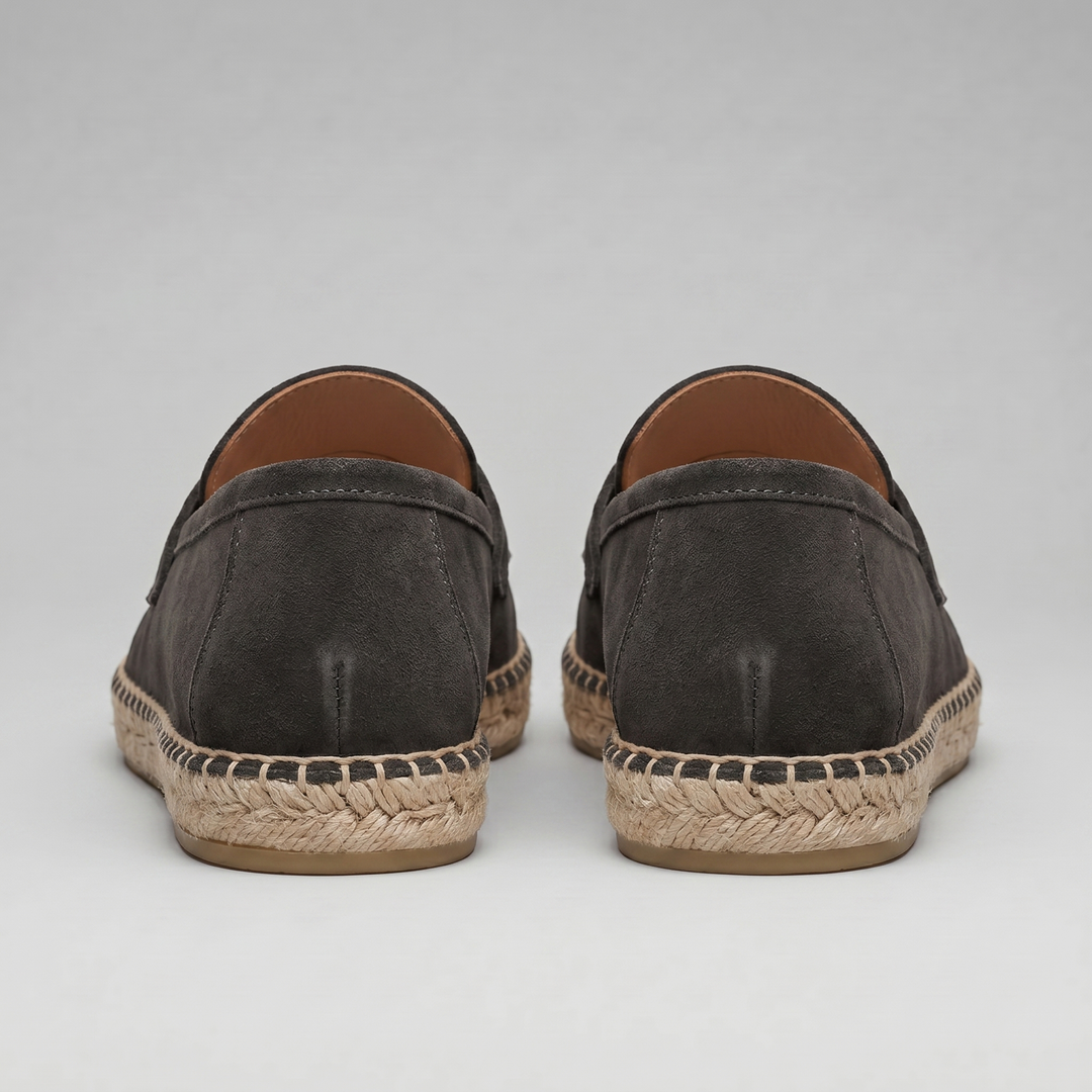 Klassiske Penny Espadrille Loafers med Flettet Sål - til Mænd
