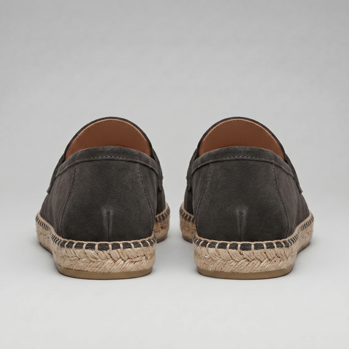 Klassiske Penny Espadrille Loafers med Flettet Sål - til Mænd