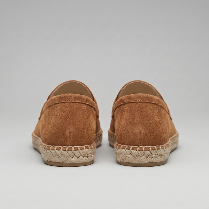 Klassiske Penny Espadrille Loafers med Flettet Sål - til Mænd