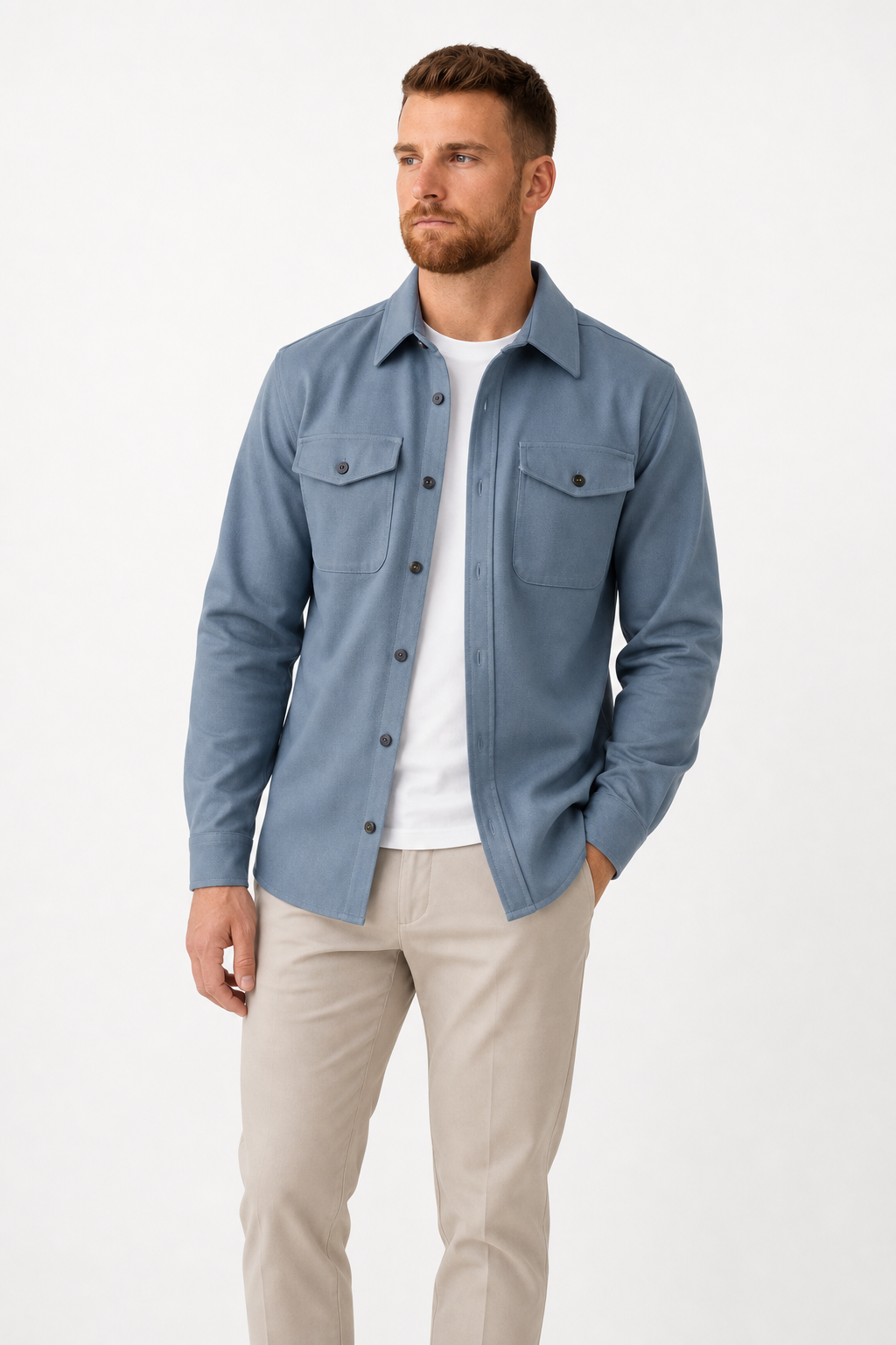 Marco Bellini | premium overshirt-jakke til herre – opdateret modelbillede