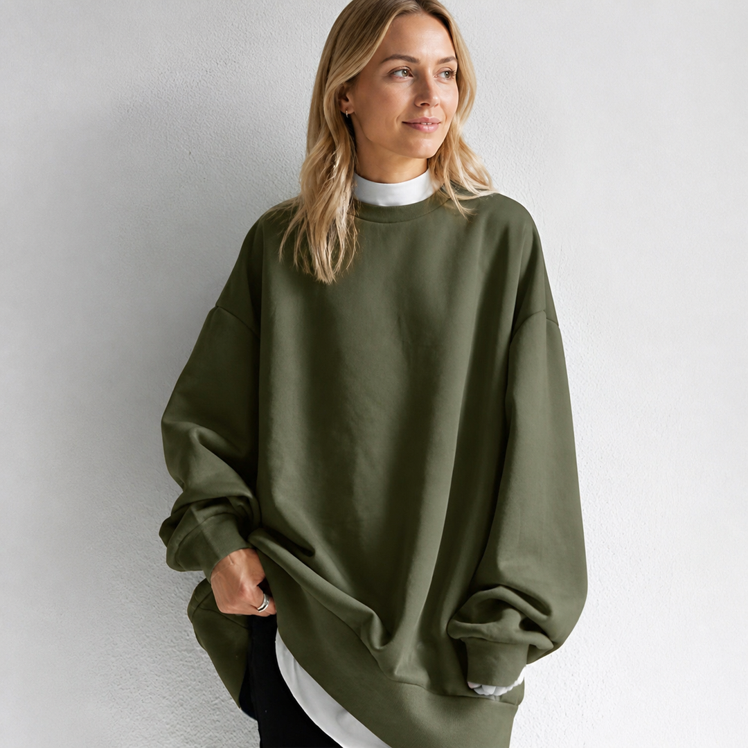 Elena Moretti | Oversized Essential Sweatshirt til dame – opdateret modelbillede