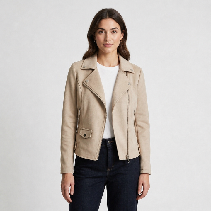 Camille Laurent | Slim Zip Moto jakke til dame – opdateret modelbillede