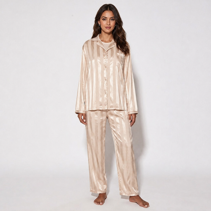 Clara Bellini | luksuriøs Button Pajama Set til dame – opdateret modelbillede