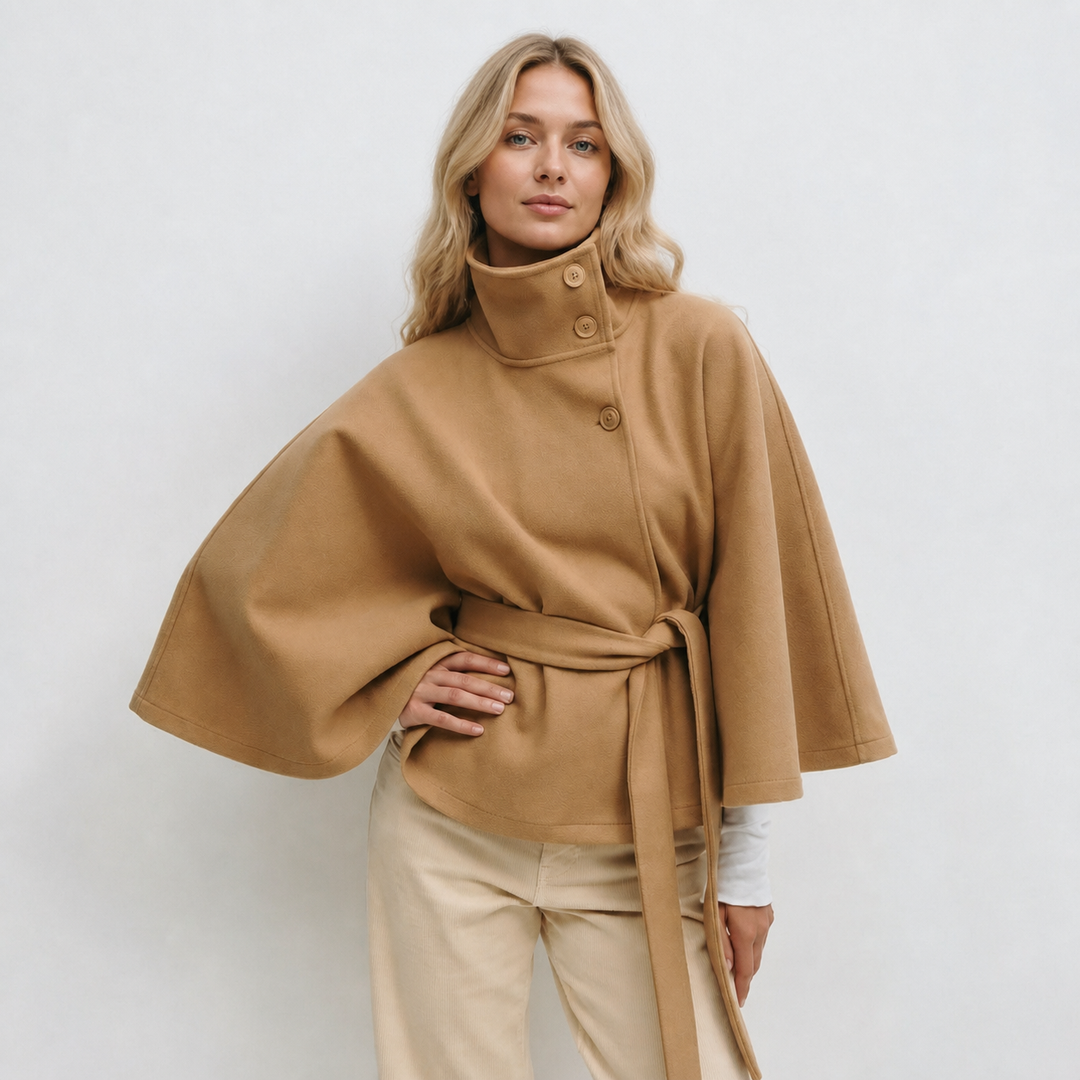Valentina Moretti | Belted Cape frakke til dame – opdateret modelbillede