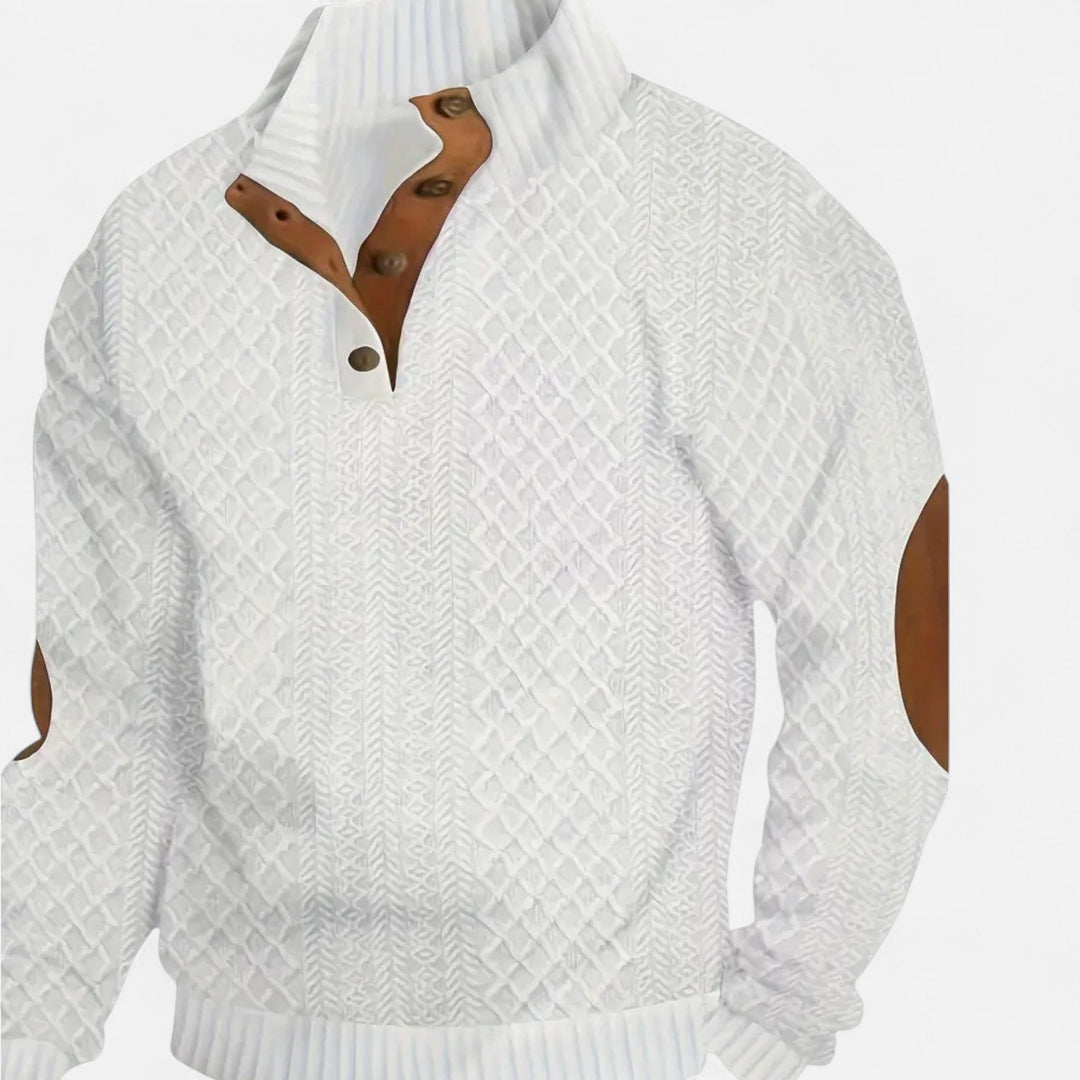 Alessio Romano - Struktureret Strikket Pullover Til Herre