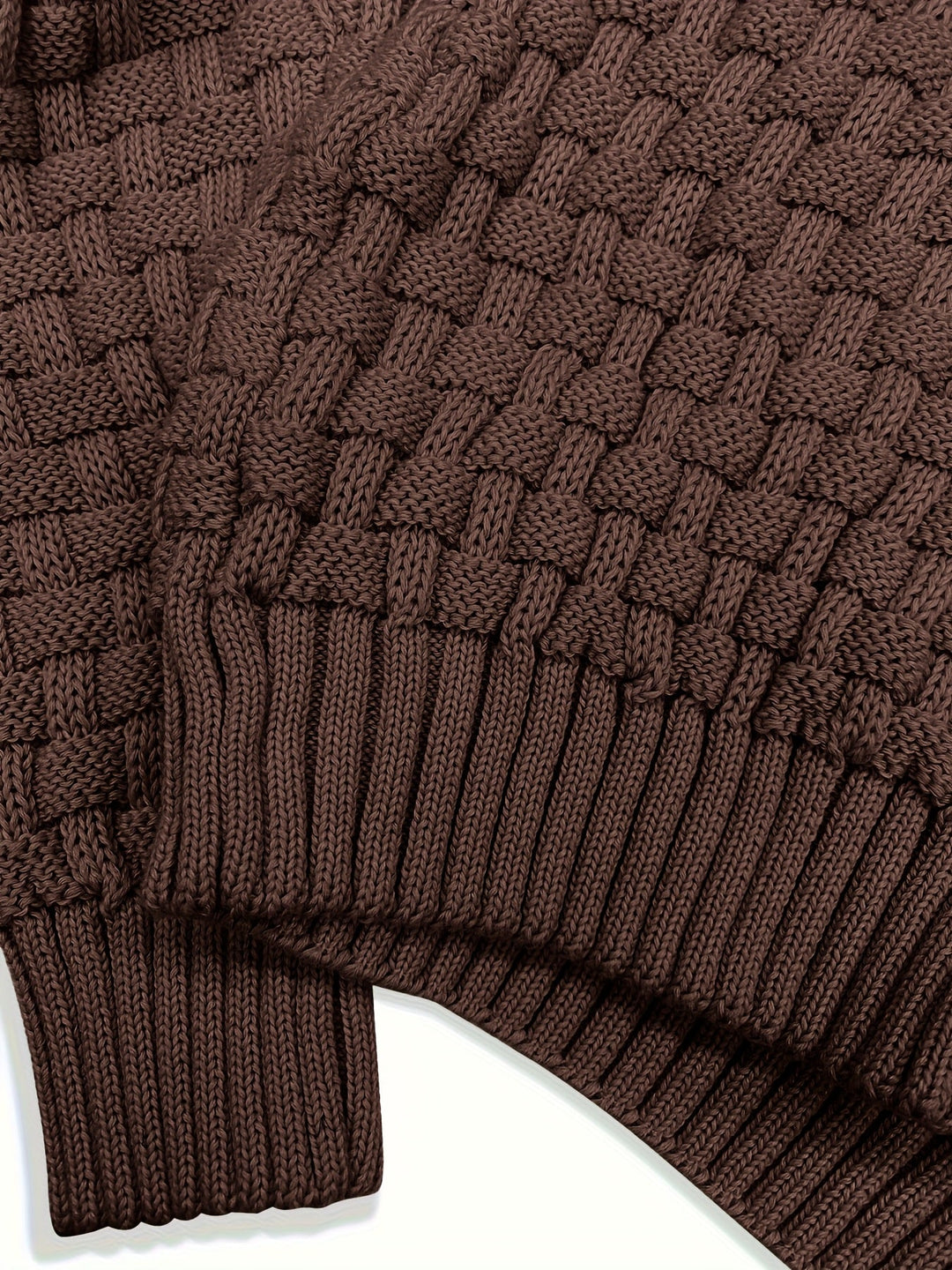 Herre Elegante Langærmet Sweater med Kravedetalje